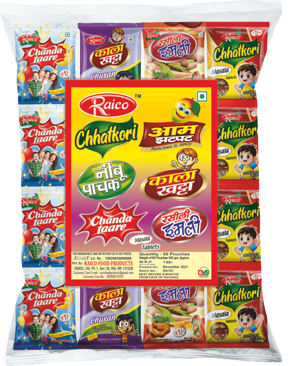 Raico Mix Air Pouch Tablets Packet 60pc (Re 1)