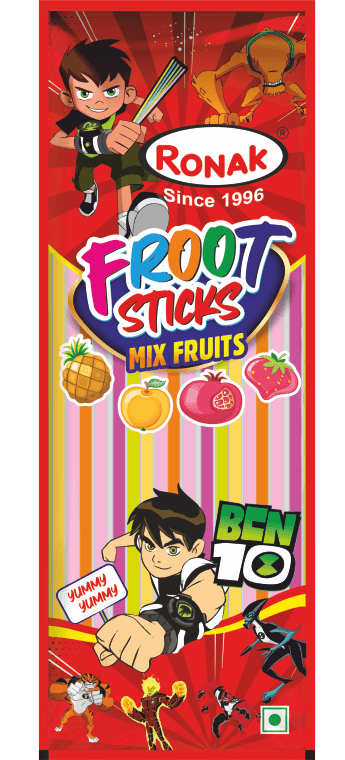 Ronak Froot Sticks Pkt 60pc (Re 1)